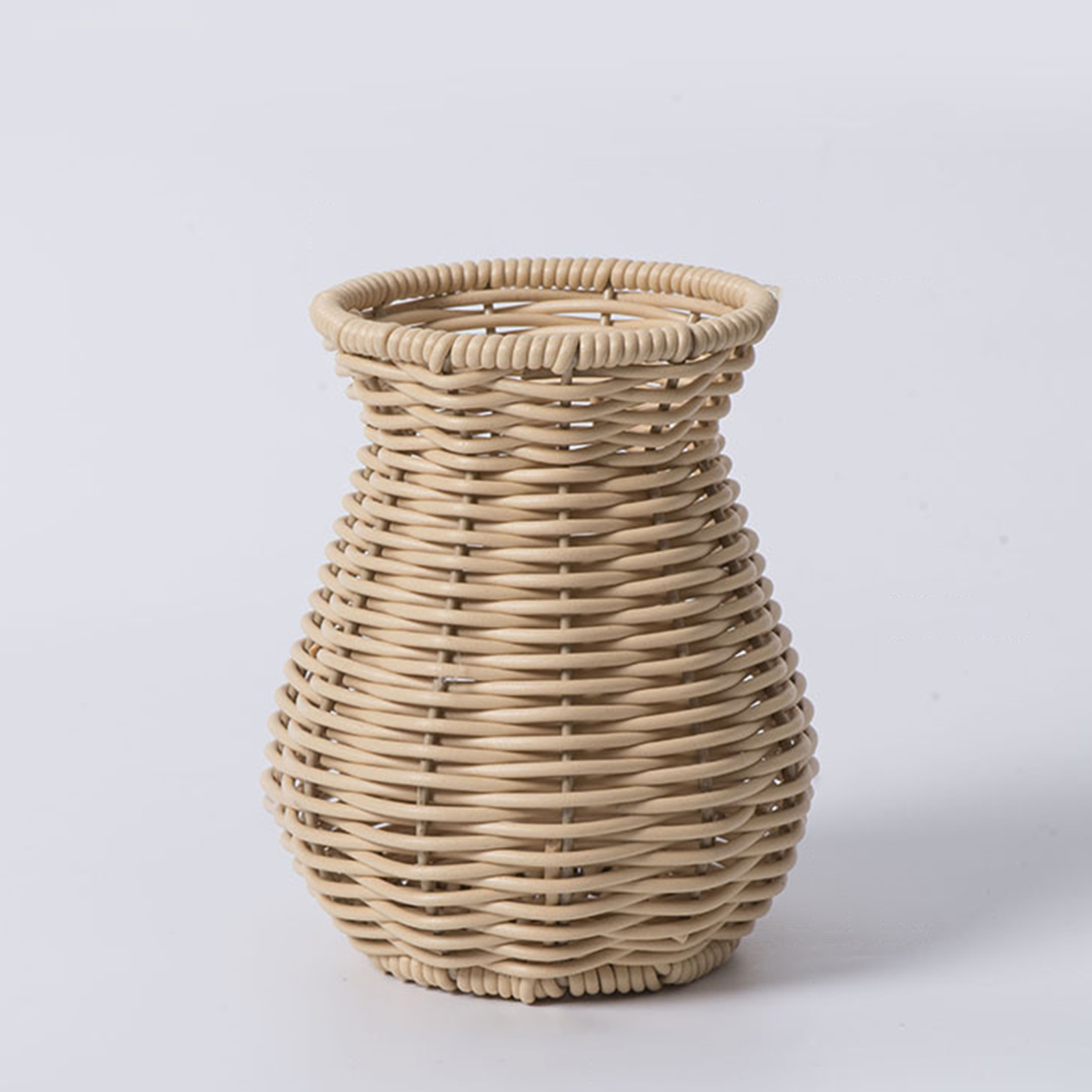 Rattan Plant Basket - 수제 건조 꽃 홀더 라탄 효과
