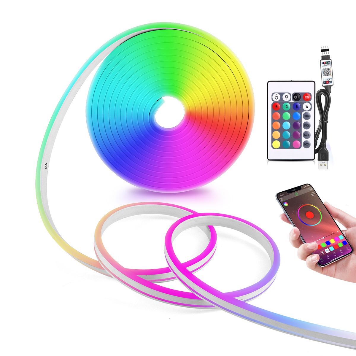 Home Decor Free App - 5V USB RGB 네온 LED 스트립