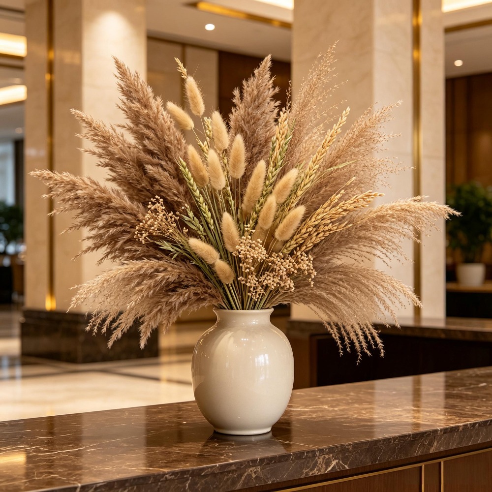 Pampas Grass Decor - 1. 다양한 종류의 말린 꽃으로 만든