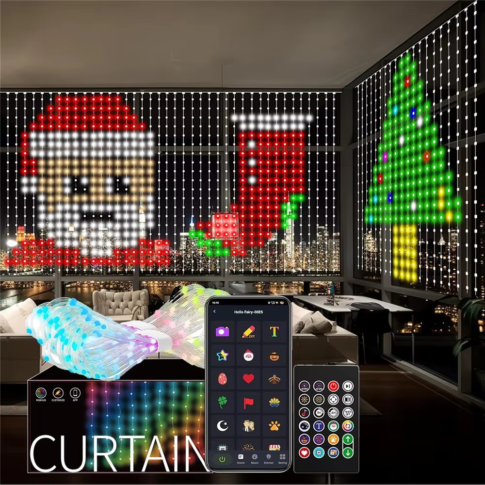 Home Decor Free App - 스마트 RGB 픽셀 커튼 조명 블루투스