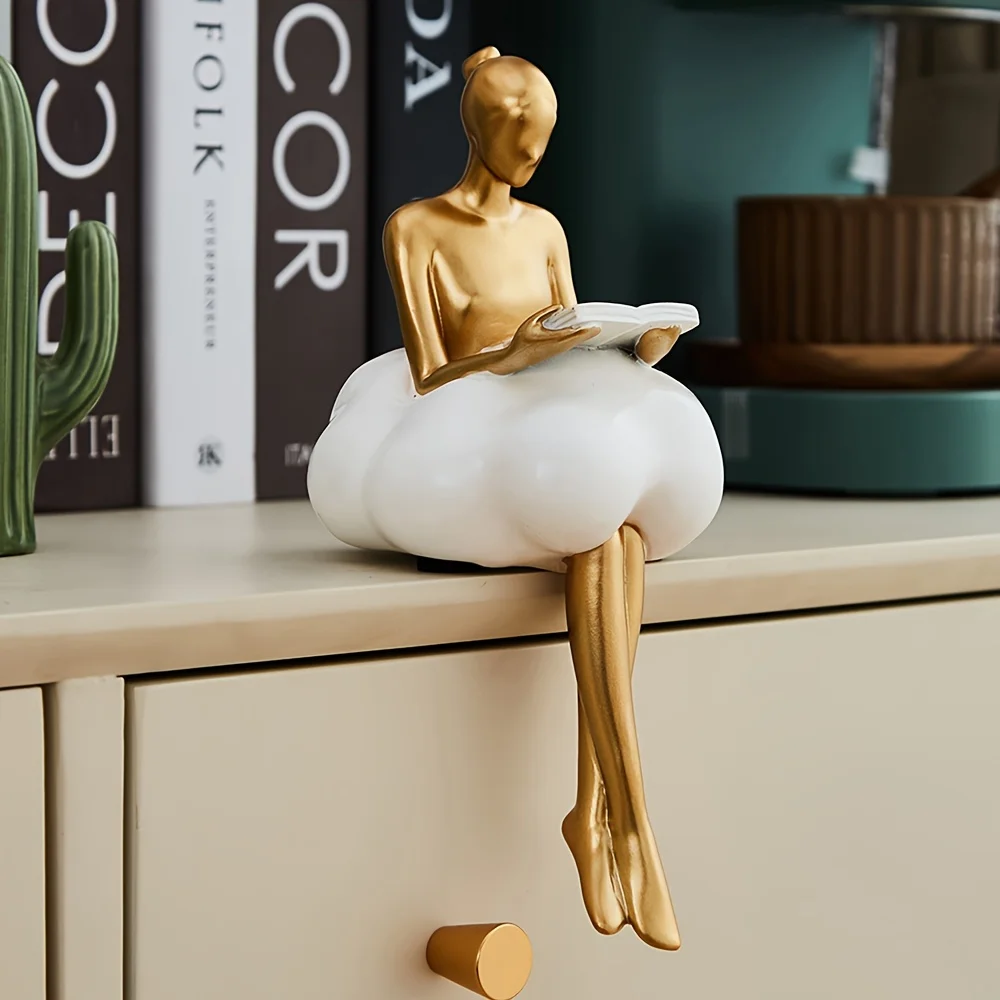 클라우드 걸 조각 추상 미술 피규어 조각상 현대 테이블 - Home Decor Y2K 리뷰 및 가격