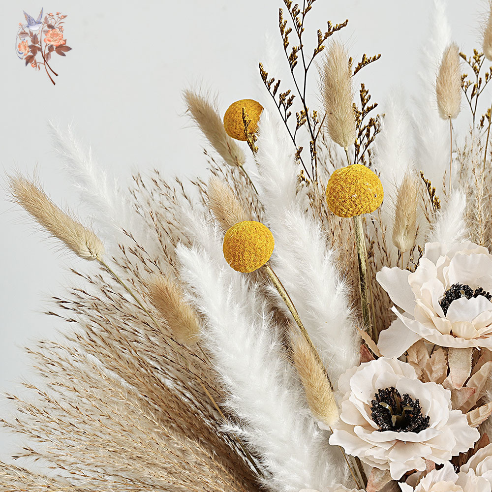 55Pcs 인공 꽃 꽃다발 푹신한 팜파스 잔디 믹스 가 - Pampas Grass Decor 리뷰 및 가격