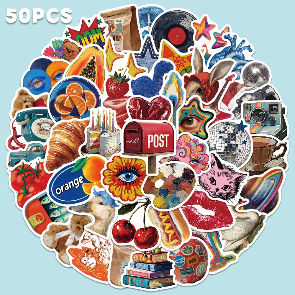 50개 빈티지 Y2K 스티커 패션 콜라주 데칼 노트북  - Home Decor Magazine 리뷰 및 가격