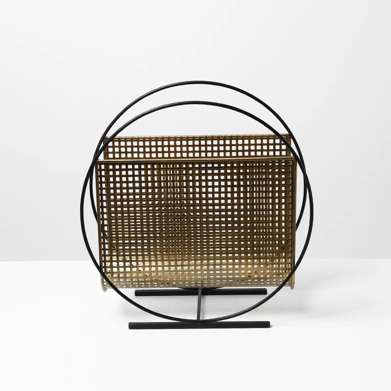 창의적인 디자인의 격자형 원형 금속 잡지꽂이, 책상용  - Home Decor Magazine 리뷰 및 가격