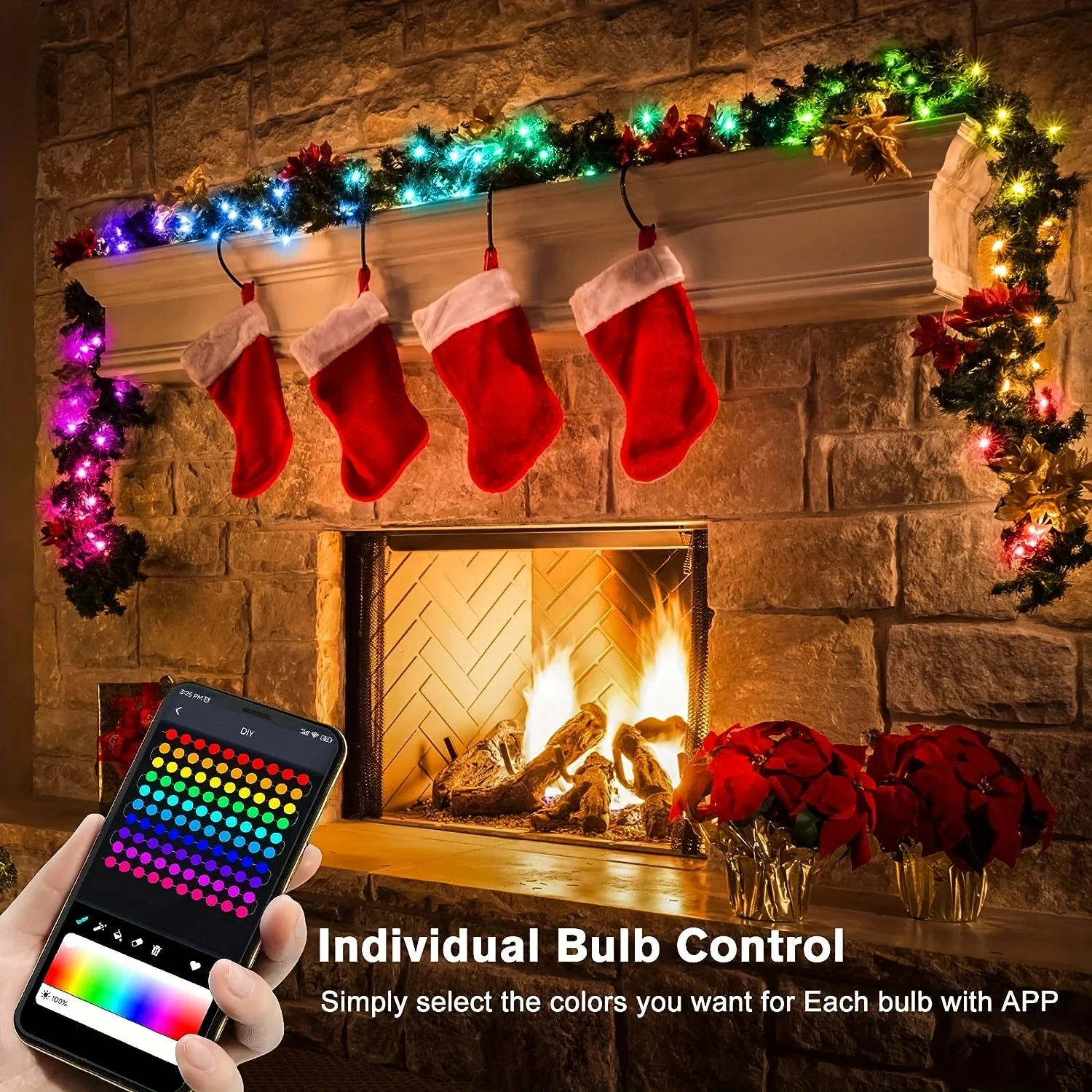 방수 WS2812B LED 스트링 라이트 RGBIC 드 - Home Decor Free App 리뷰 및 가격