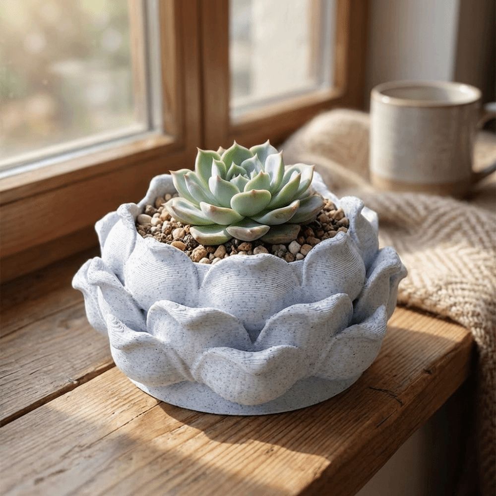 연꽃 모양 다육 식물 화분 3D 프린팅 플라스틱 묘목  - Rattan Plant Basket 리뷰 및 가격
