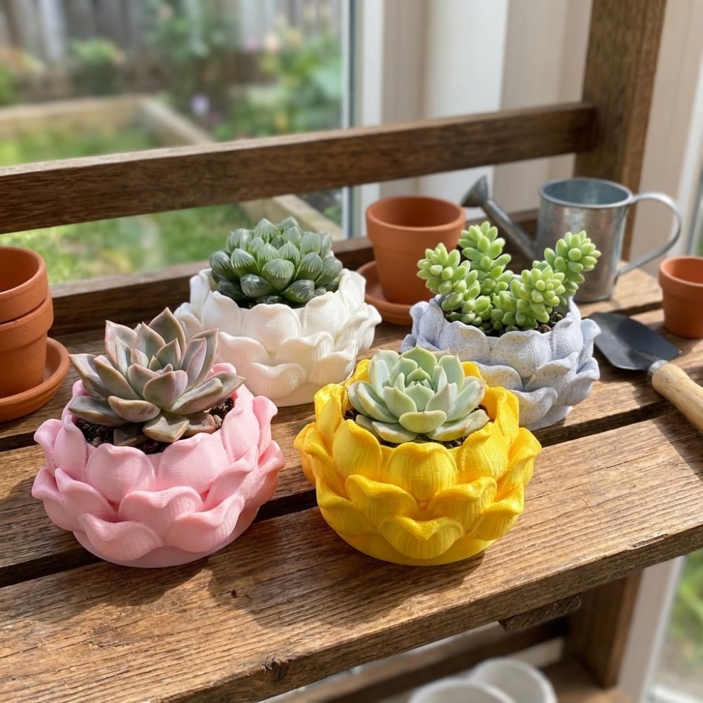 연꽃 모양 다육 식물 화분 3D 프린팅 플라스틱 묘목  - Rattan Plant Basket 리뷰 및 가격