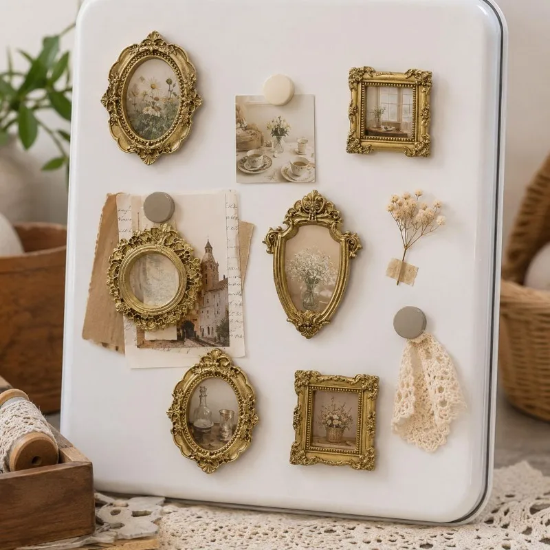 10/5pcs 빈티지 수지 미니 사진 프레임 벽걸이 보 - Bamboo Photo Frame 리뷰 및 가격