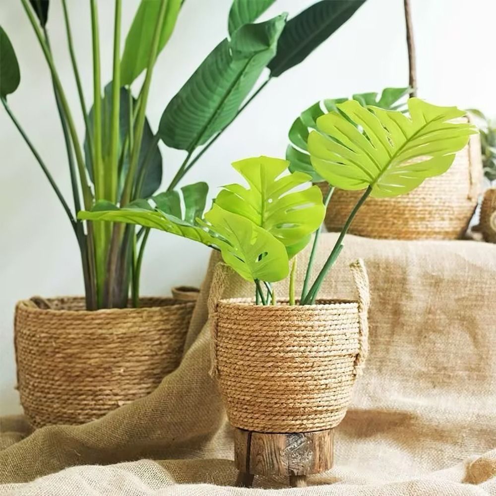 정원 테라스용 화분 바구니 라탄 짚 가구 장식 풀로 엮 - Rattan Plant Basket 리뷰 및 가격
